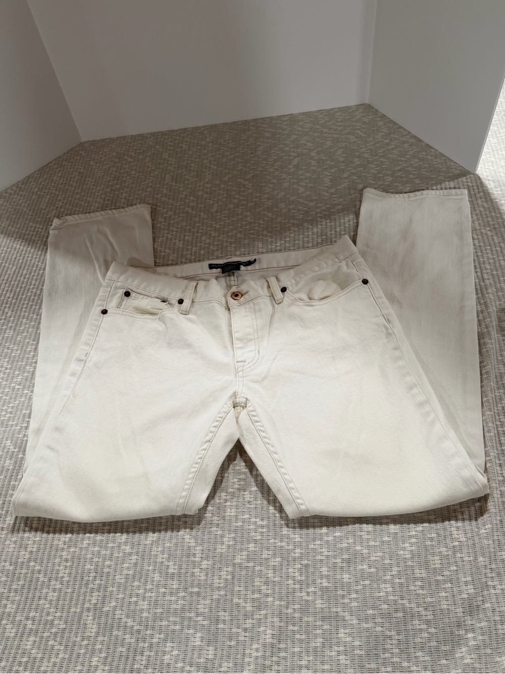 Ralph Lauren Sport Women’s White Stretch Straight Leg Jeans Size 30